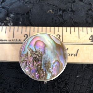 Sterling and Abalone vintage pillbox